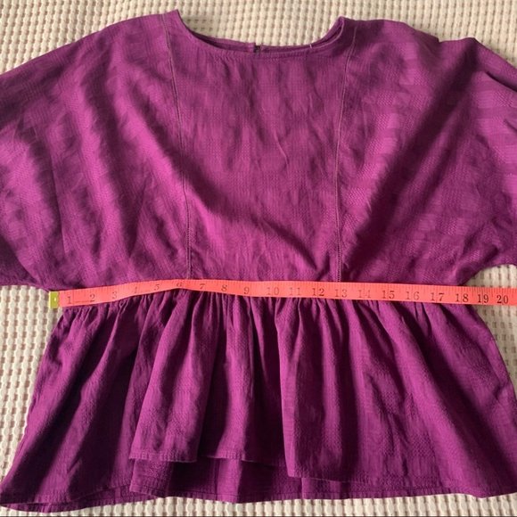 APIECE APART Purple Peasant Blouse Top Long Sleeve - Picture 8 of 10